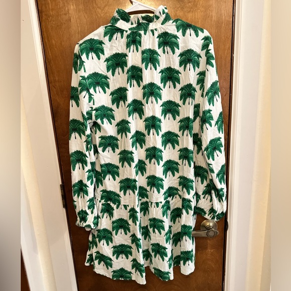 NWT H&M Tropical Ruffle Collar Dress Size M - Picture 5 of 14